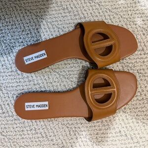 Steve Madden Brown Leather Kylah Slide